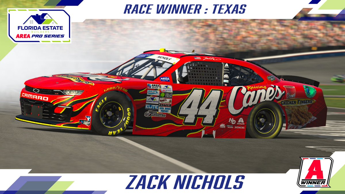 AREA iRacing (@areairacing) on Twitter photo 🏁📸 ZACK NICHOLS PICKS UP HIS FIRST CAREER AREA PRO SERIES VICTORY TONIGHT IN TEXAS BY A MARGAIN OF .028 OF A SECOND! 🏁📸 ZACK NICHOLS PICKS UP HIS FIRST CAREER AREA PRO SERIES VICTORY TONIGHT IN TEXAS BY A MARGAIN OF .028 OF A SECOND!