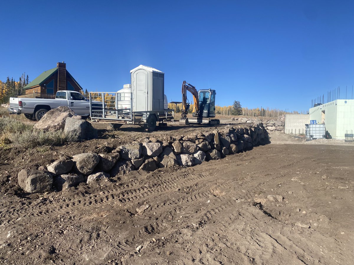 Brian Head Utah. Getting rock walls stacked.