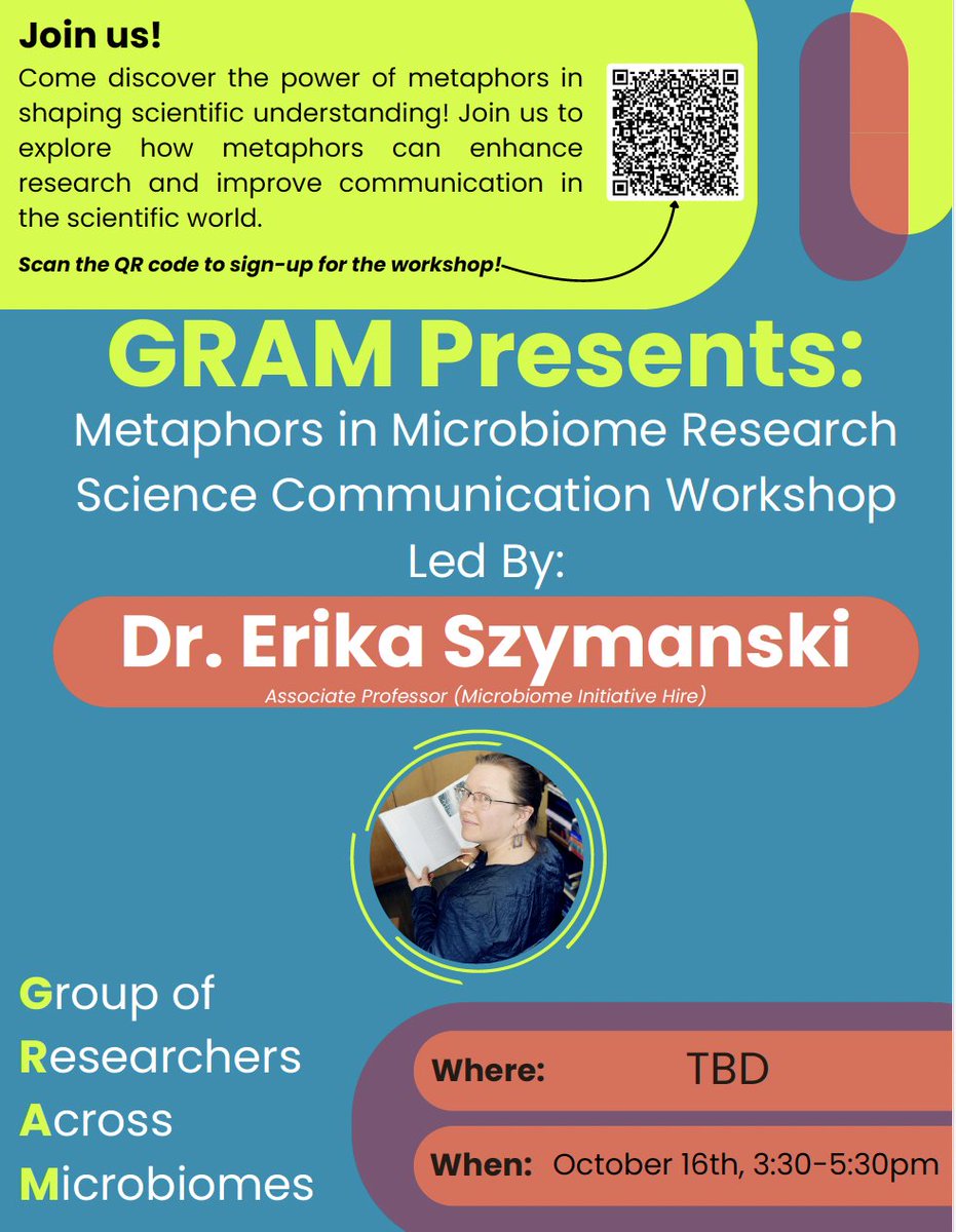 Discover the power of metaphors in shaping scientific understanding! Explore how metaphors can enhance research and improve communication in the scientific world. Hosted October 16th with Dr. Erika Szymanski, sign-up below! You won't want to miss this! 📚🦠forms.office.com/r/FTE2G4ShkF