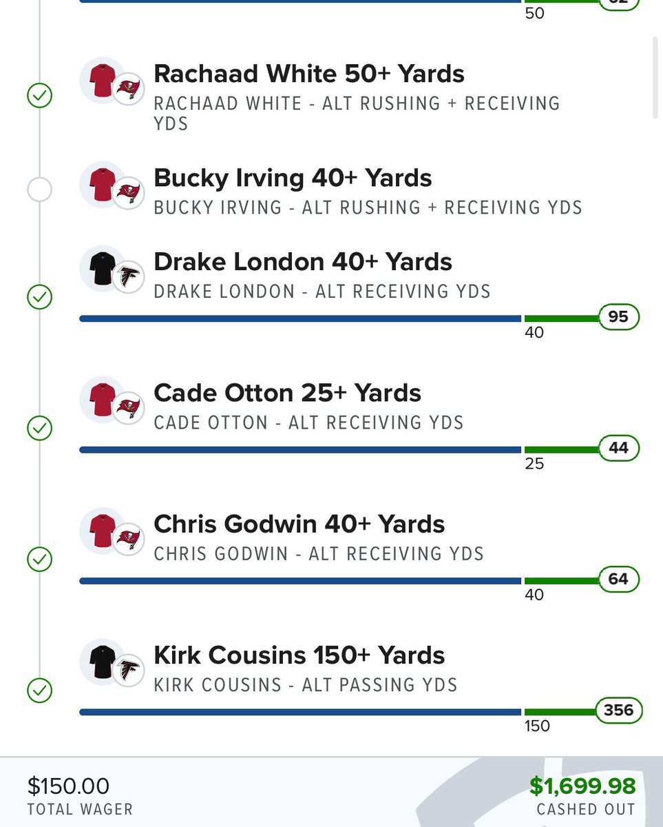 ThisIsJay216's tweet photo. Maybe I’m pussy but weirder things have happened… Bucky got 40 exactly but I’ve seen mufuckas go backwards and get subbed out right after so yeah imma take my win…. 

$150 -> $1700 Cashed out ✅ 

A win is a win…. 

Join now—-> https://t.co/aetMW5cgIE https://t.co/AlwaZqgGOy