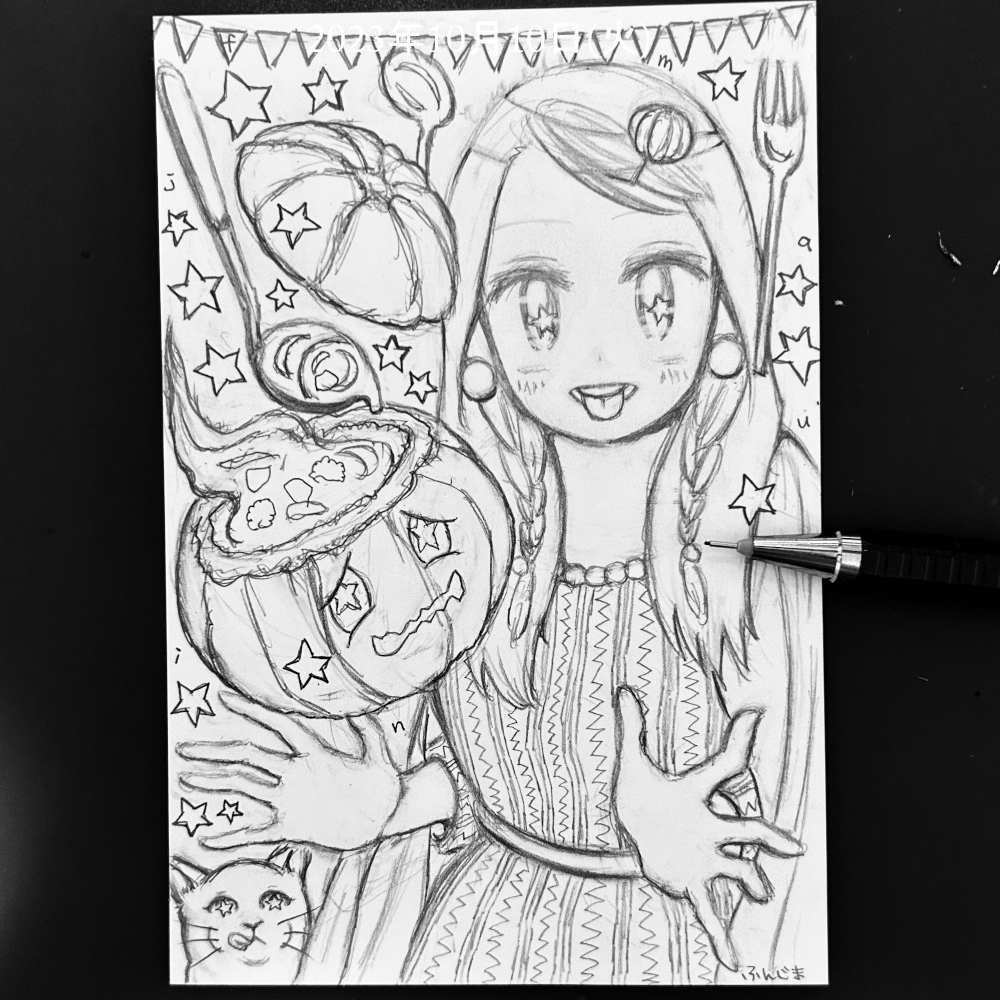 fun_jima's tweet photo. 秋なので秋の過去絵と最近の進捗などです😆🎃
#一次創作 #ハロウィンイラスト #絵描きさんと繋がりたい https://t.co/wZcr8IVlUX