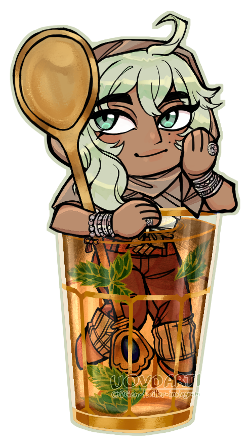 Commission for Lull of her OC Vesna in Moroccan Mint Tea! Thank you for commissioning me <3 #VGenComm