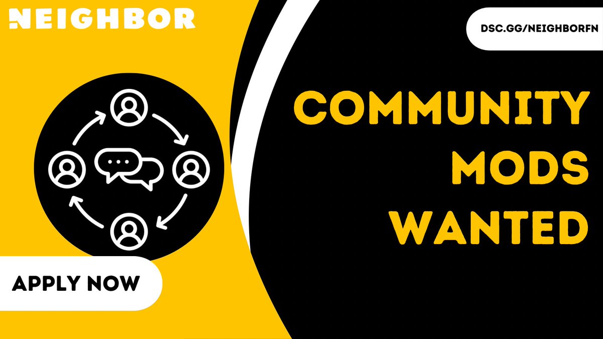If you’re passionate about Fortnite, UEFN, and building an amazing community, we want YOU! 🫵

NEIGHBOR Mod Duties:
🔸 General Discord Moderation: Enforce server rules, manage channels, and handle reports.
🔸 Playtest Moderation: Oversee weekly playtests on NEIGHBOR maps.
🔸