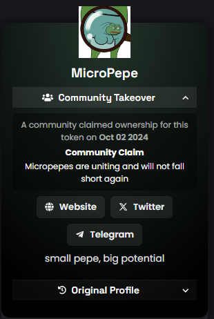micropepesol's tweet photo. We got big plans with this Micro pepe!
Dex Updated + Socials https://t.co/8wVraOFKha