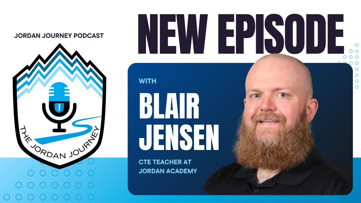 New month, new episode of the Jordan Journey Podcast! Tune in to hear <a href="/covili/">Jared Covili</a> &amp; <a href="/KBeddes/">Kiera Beddes, M.A. T.Ed.</a> chat w/ Blair Jensen, welding teacher extraordinaire talk about Creative Problem Solvers. Listen here: the-jordan-journey.simplecast.com/episodes/creat… #JordanDTL #DTLutah #uted #teacherstories #CreativeProblemSolver