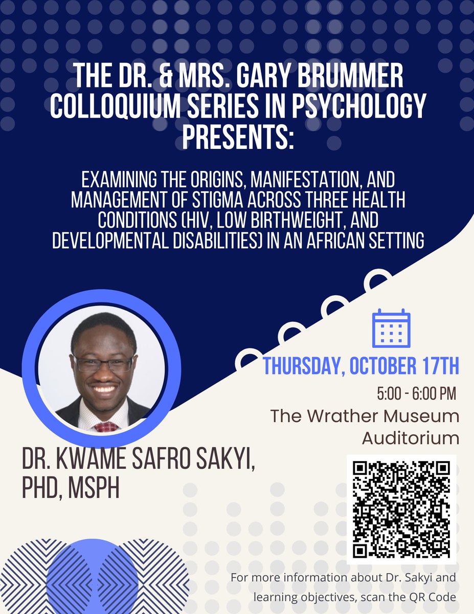 Come hear Dr. Kwame speak at our Brummer Colloquium series!