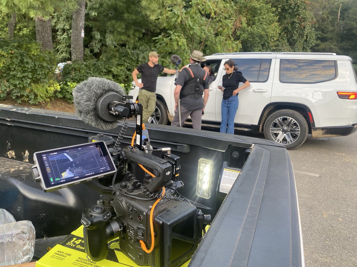 LauraSullivaNPR's tweet image. Camera. Chainsaw. Intrepid @frontlinepbs team. Check check check
