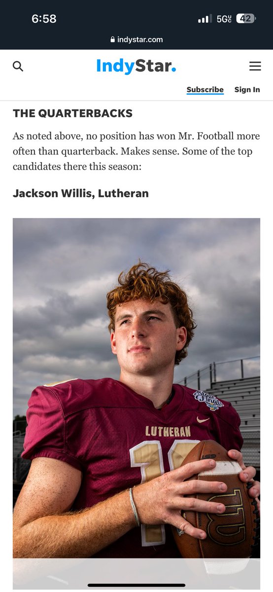 Thankful go be recognized as one of the Candidates for Mr. Football in Indiana! 
<a href="/KyleNeddenriep/">Kyle Neddenriep</a> <a href="/indystar/">IndyStar</a>