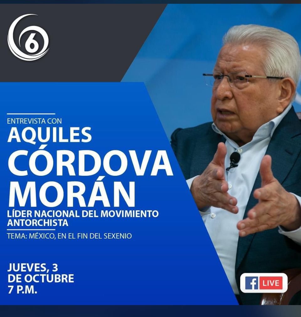 JocabedVazquez4's tweet photo. Importante escuchar el análisis del maestro  #AquilesCórdovaEnEntrevista este jueves en punto de las 7:00 PM https://t.co/mK8IjHqpfy