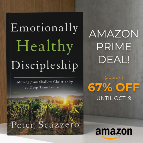 petescazzero's tweet photo. This is an amazing deal on Amazon to purchase Emotionally Healthy Discipleship very cheaply! https://t.co/fvSs3dQxJu
