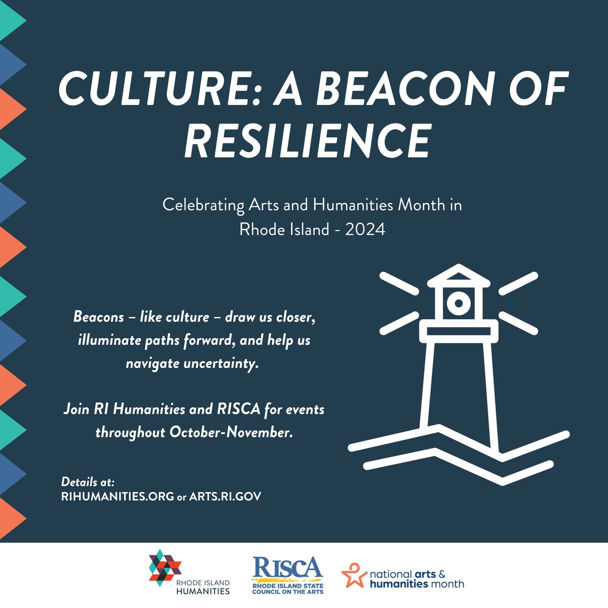 Celebrate National Arts and Humanities Month this October with RISCA and RI Humanities by attending any of our events. Check out all the webinars, programs and celebrations we have planned. See U there. <a href="/ProvidenceACT/">ProvidenceACT</a>    bit.ly/3ZTKE5J #NAHM