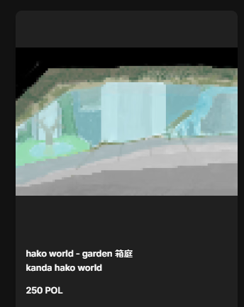 KandaGenerator's tweet image. kanda hako world project
new hako | hako world - garden 箱庭 |
on opensea sell now
----------------
Blockchain : polygon
price : 250 pol
amounr: 1
opensea.io/assets/matic/0…
----------------
other project
opensea.io/collection/kan…

#kandaworldproject #NFT #nftart #openseaNFT #opensea