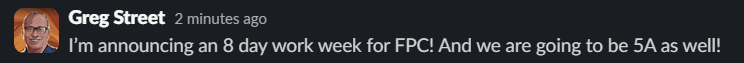 Presented without context. When can we eat, <a href="/Ghostcrawler/">Greg Street</a> 🥲
