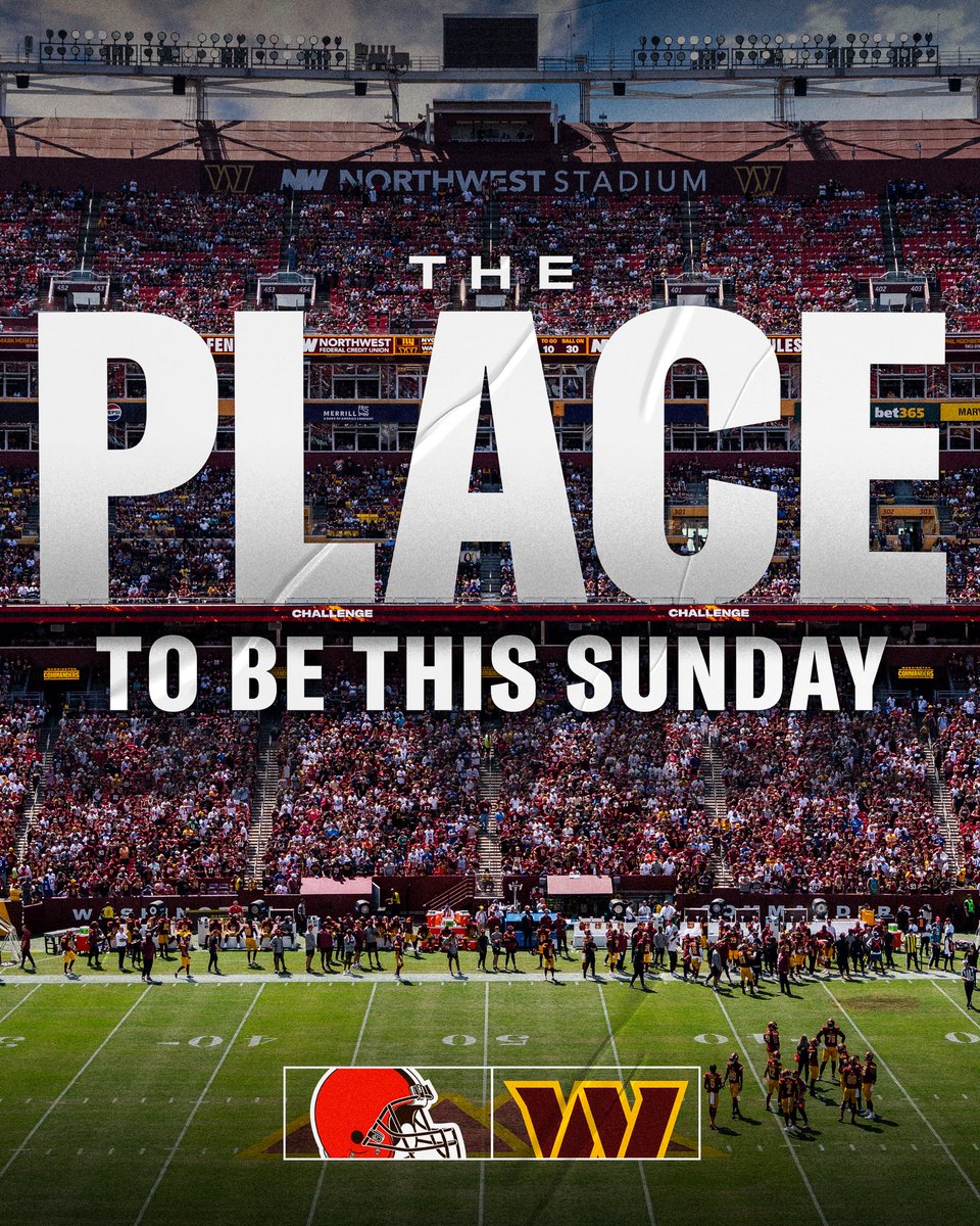 Commanders's tweet image. best day of the week? gameday 

#CLEvsWAS | #RaiseHail