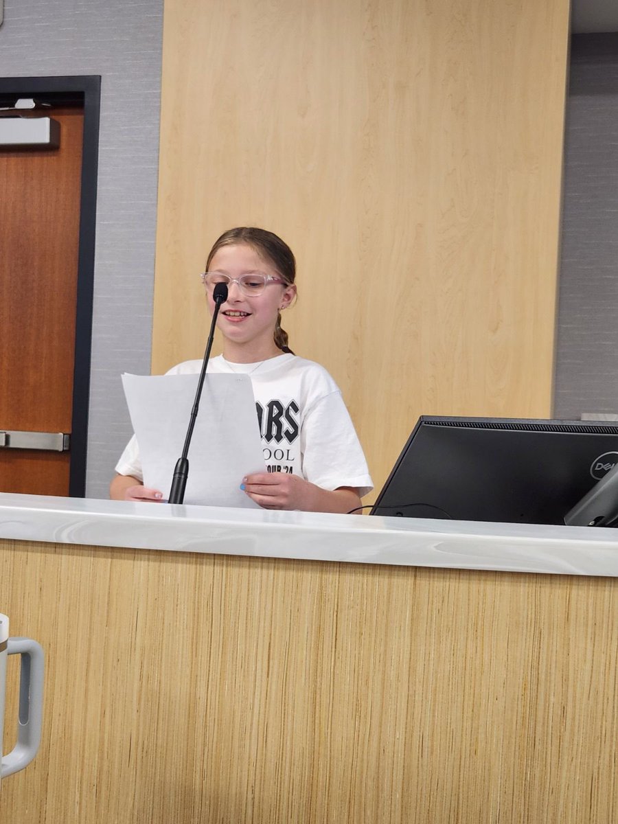 So fun hearing all about Briarwood! Great Job Mr. C and 5th grader speakers! #opsmaketodaycount