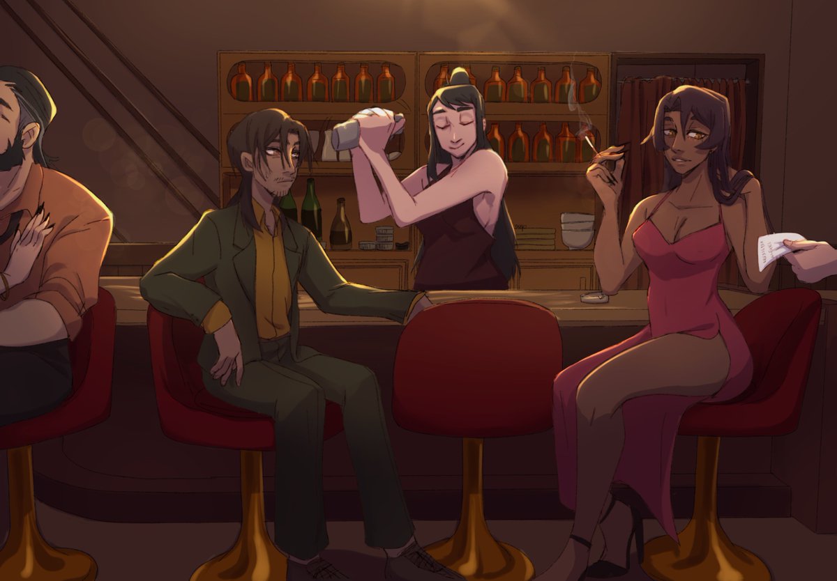 ochkicat's tweet photo. day 3 of #oc_tober 

day 3: modern au 

idk how modern this is but their original setting is medieval-ish fantasy so it’s at least more modern than that lol https://t.co/WatwkdsYPr