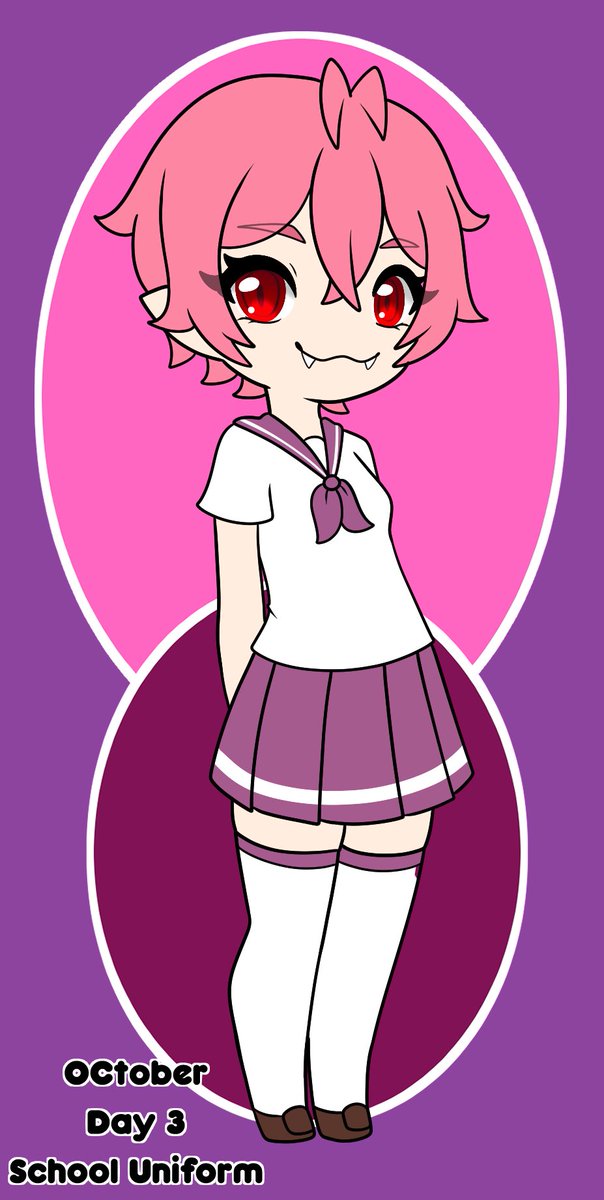 Domeni_Chu's tweet image. OC Inktober Day 3! School Uniform! 
OC is named Seto
#Inktober #inktober2024