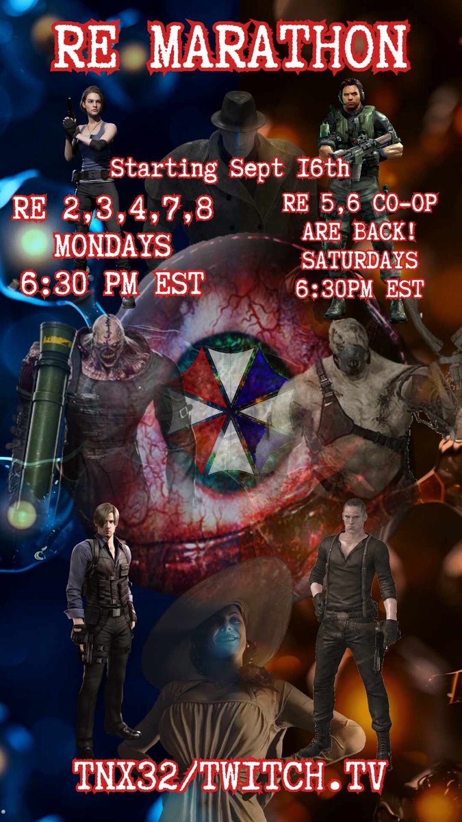 xTnx32x's tweet photo. This Saturday 4 - 5 pm EST start @marrushann1 and I will continue resident evil 5 and come hell or high water were gonna finish the game! If for some reason we can't we will come damn close. Hope to see you there! https://t.co/TqcHm9ej3m