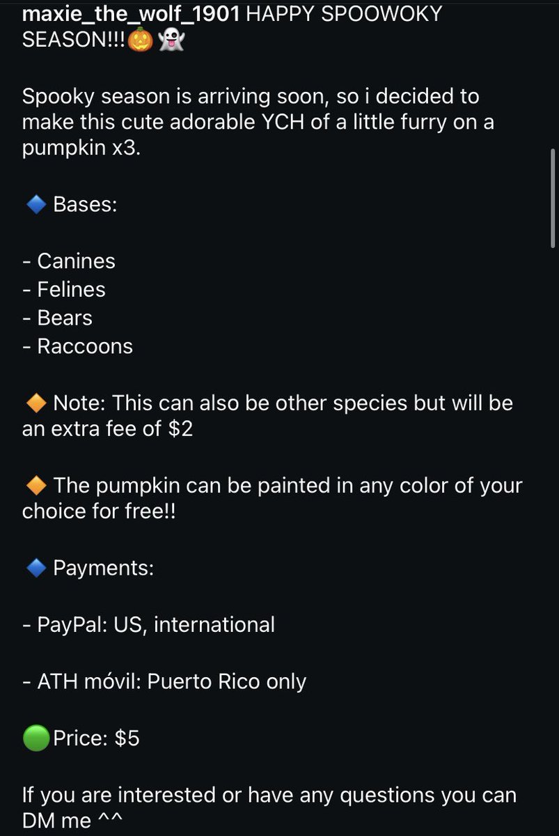 HAPPY SPOWOKY SEASON!!!🎃✨
•
This is a YCH I made for this season. I add the information about this YCH down bellow in the images. 
•
If you are interested you can DM me ^^