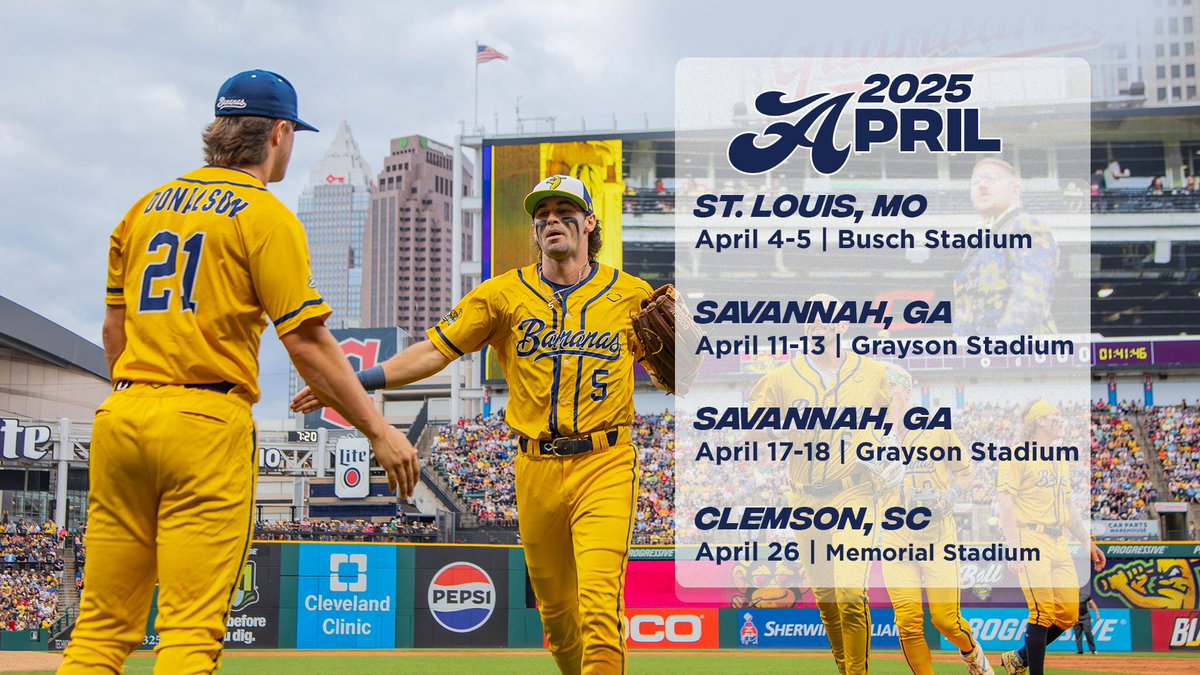 Time to put on a show on the biggest stage yet!

We’re making our football stadium debut at Clemson University’s Memorial Stadium with 81,500 of the biggest Banana Ball fans 🤩