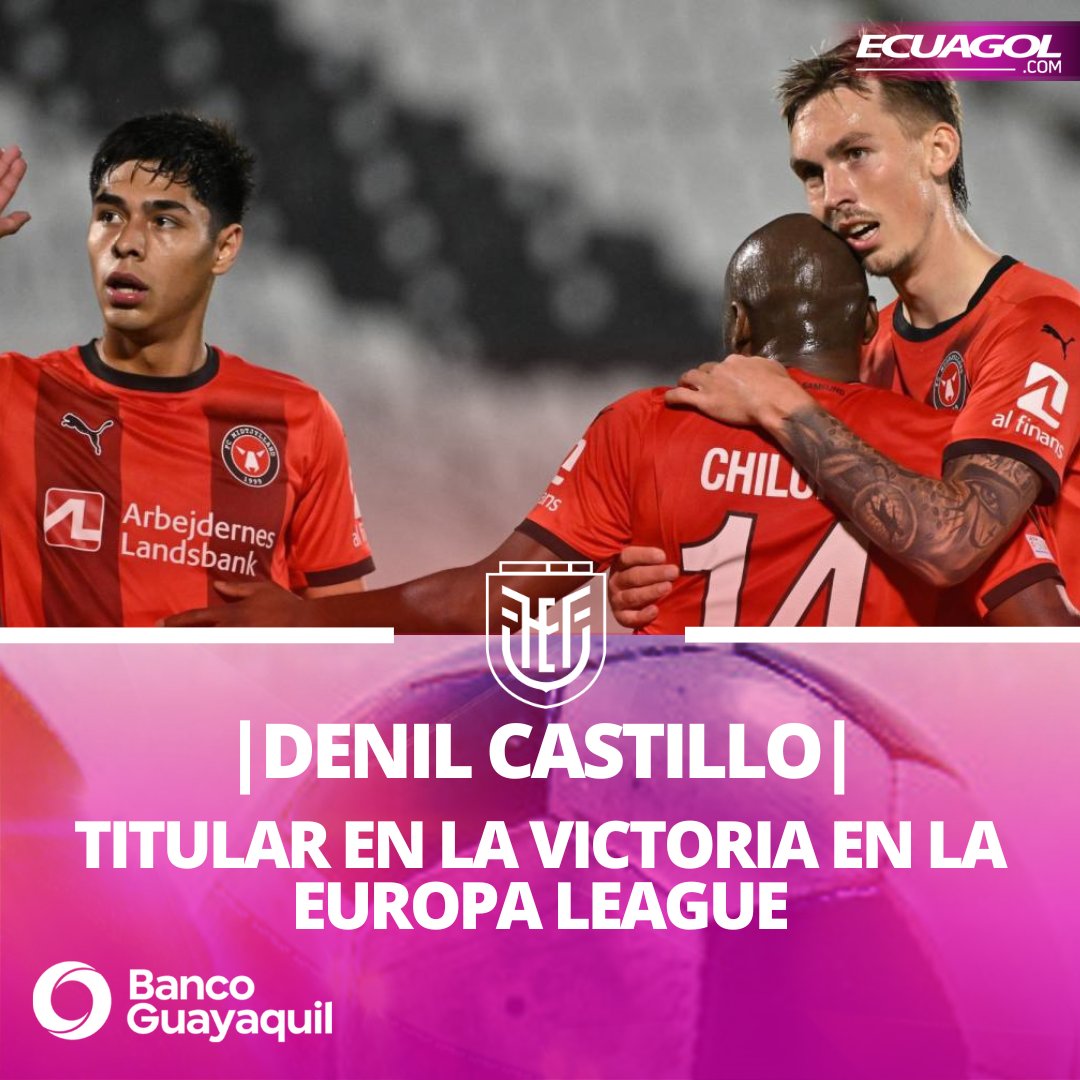 ECUAGOL's tweet photo. PARTIDAZO TRICOLOR || Con Denil Castillo de titular, Midtjylland venció al Tel-Aviv en la Europa League 
#DenilCastillo #EuropaLeague 

Gracias a @BancoGuayaquil 
https://t.co/cwtfl3V7Yc https://t.co/EzOdfGfi7p
