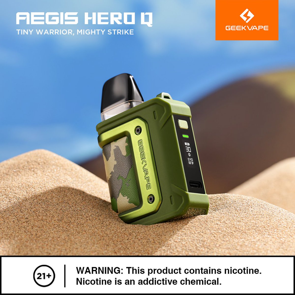 GeekvapeTech's tweet photo. Yes it comes in Camo color as well! ๐ฅ What are your thoughts on this color way? What color do you prefer? #Geekvape #Geekvp #geekvaptech #vapecommunity #TinyWarrior #aegisheroq https://t.co/OttZkEVOhf
