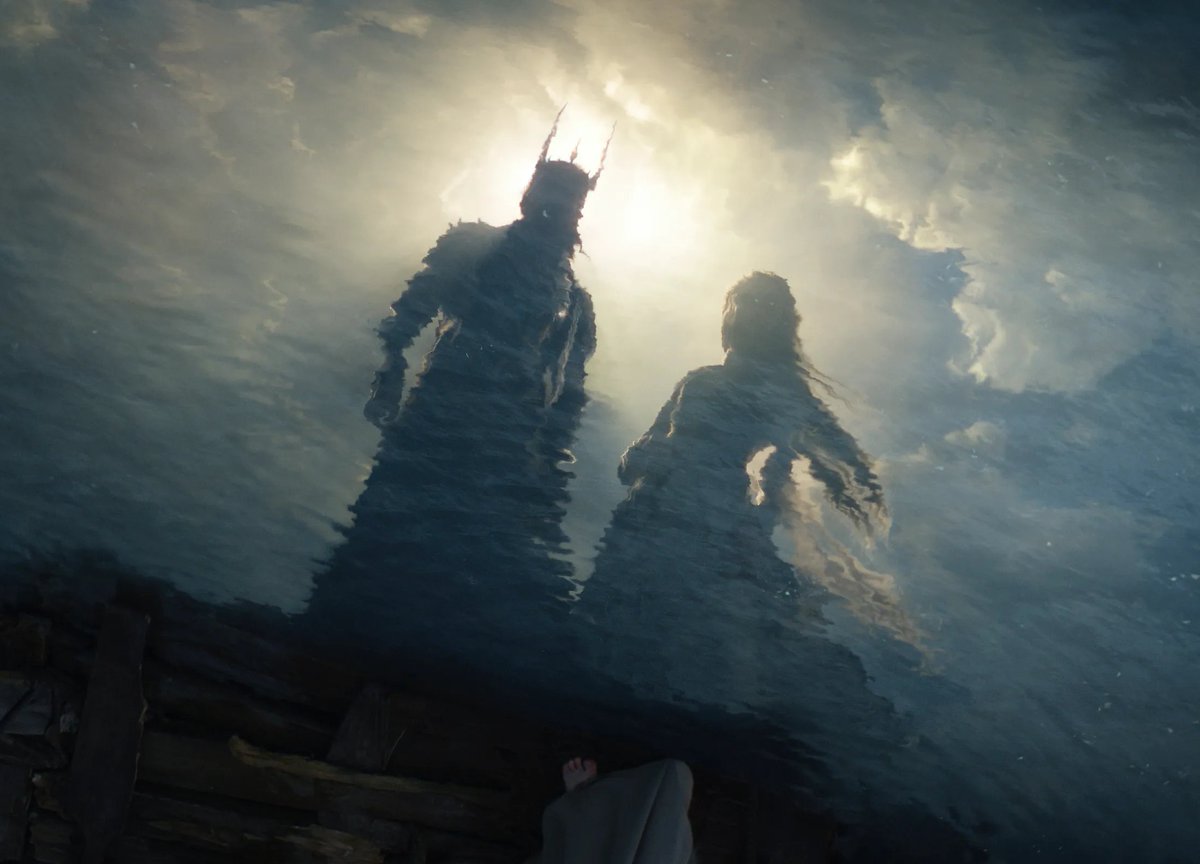 DarthFeanor's tweet photo. En el Señor de los Anillos (Libro 4) se menciona que Sauron ve a Ella-Laraña como aliada, pero Ella no lo reconoce como su amo. En #ShadowsOfWar vemos que eso fue pq eran amantes, hasta que Sauron la cortó. Y ahora con #RingsOfPower sabemos que Sauron la dejo pq le van las rubias https://t.co/JxXRxFKCDR