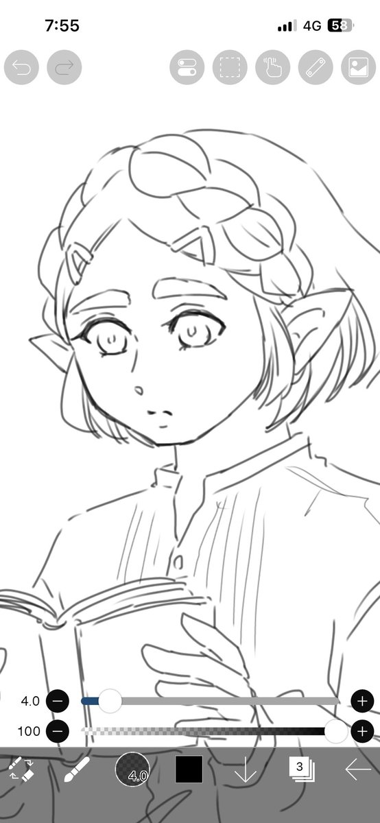 姫様のお顔かわゆく描けたけどちょっと被さってしまったので供養 