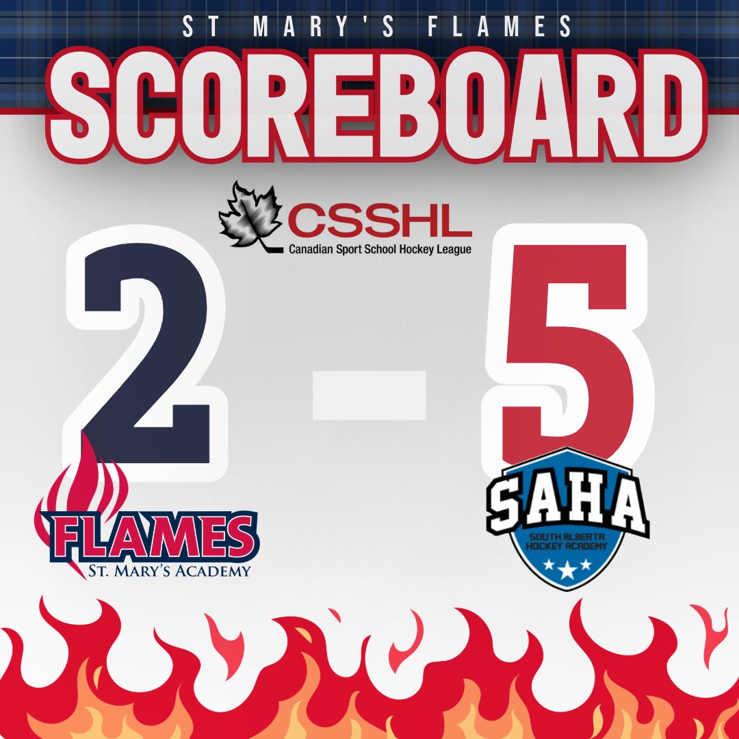 🔥Flames🔥 come up short in home opener. Keep working at it ladies!! #smaflamesprep #csshl #homeopener

🚨C Falloon

🚨J Curle 
🍏P Henwood
🍏E Bonin

🛑K Robinson-Prefontaine