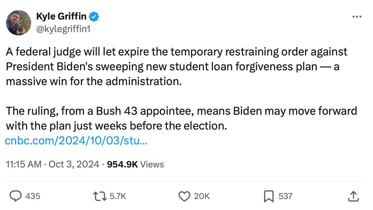 I hope today can simply be an example of the type of stress and whiplash student loan borrowers go through. It's frustrating, really, because there are nearly 50M folks making financial decisions off news like this. 

You probably saw these tweets today. Well, they're all wrong.