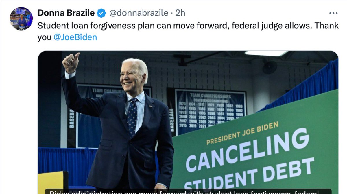 Braxtonbrew96's tweet photo. I hope today can simply be an example of the type of stress and whiplash student loan borrowers go through. It's frustrating, really, because there are nearly 50M folks making financial decisions off news like this. 

You probably saw these tweets today. Well, they're all wrong. https://t.co/ylJ5AeLU0O