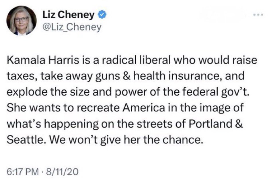 saras76's tweet photo. @KamalaHarris @Liz_Cheney Lolol https://t.co/eARULtRH5h