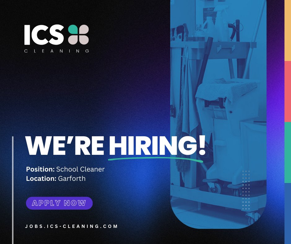 🚨 Job Alert! 🚨

We're on the lookout for a dependable and diligent cleaner to join our team at Garforth Academy! 🏫✨

This is a permanent role that pays at the national minimum wage rate. The hours are Monday to Friday, 2 hours each day, with flexible working hours between ...