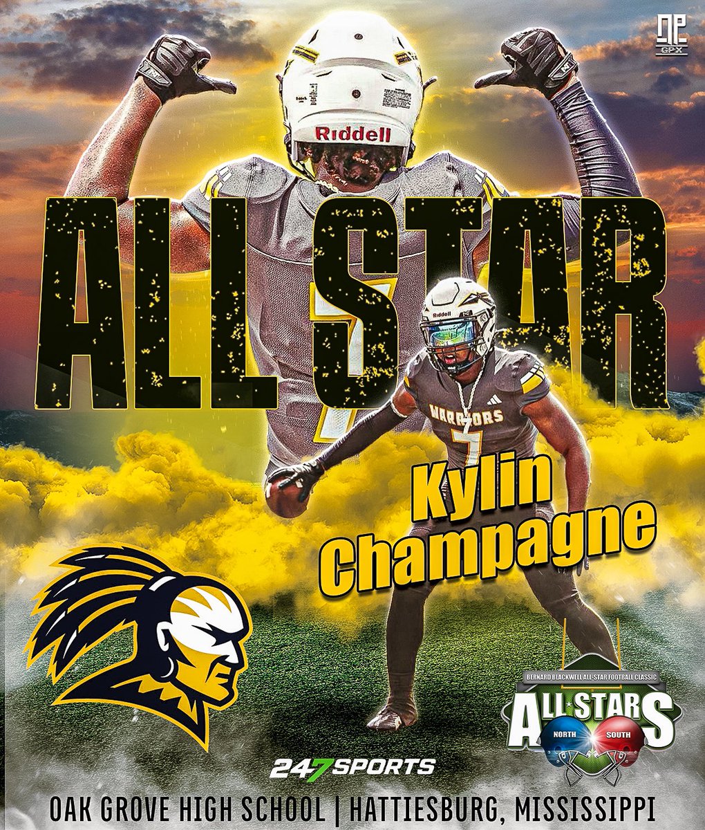Kylin Champagne⭐⭐⭐ (@kckylinchamp) on Twitter photo Very thankful and blessed to receive an opportunity to play in the Bernard Blackwell Allstar Classic! God is good!! <a href="/MacCorleone74/">Rion (Ree-un) Young</a> <a href="/LawrencHopkins/">Lawrence Hopkins</a> <a href="/CoachCausey66/">Drew Causey</a> <a href="/BMerchant0314/">Benjie Merchant</a> <a href="/ogwarriorsfb/">Oak Grove Warriors Football</a> <a href="/msscoreboard/">Mississippi Scoreboard</a> <a href="/ghaugii7/">Gordie Haug</a> <a href="/_CoachWyatt/">Coach Wyatt Anderson</a> <a href="/ShedrickMckenz2/">Miss-Lou Recruits</a> <a href="/amaddox9595/">anthony maddox</a> <a href="/NathanPurvis/">NPGPX Design</a> Very thankful and blessed to receive an opportunity to play in the Bernard Blackwell Allstar Classic! God is good!! <a href="/MacCorleone74/">Rion (Ree-un) Young</a> <a href="/LawrencHopkins/">Lawrence Hopkins</a> <a href="/CoachCausey66/">Drew Causey</a> <a href="/BMerchant0314/">Benjie Merchant</a> <a href="/ogwarriorsfb/">Oak Grove Warriors Football</a> <a href="/msscoreboard/">Mississippi Scoreboard</a> <a href="/ghaugii7/">Gordie Haug</a> <a href="/_CoachWyatt/">Coach Wyatt Anderson</a> <a href="/ShedrickMckenz2/">Miss-Lou Recruits</a> <a href="/amaddox9595/">anthony maddox</a> <a href="/NathanPurvis/">NPGPX Design</a>
