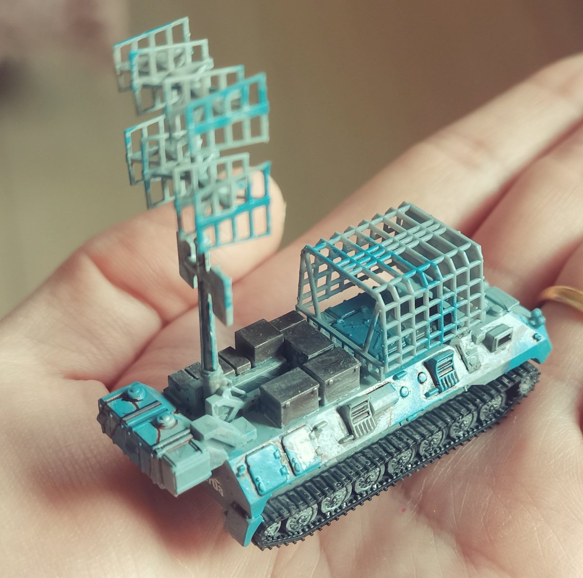 zhxhrzs's tweet photo. 1/144、「水銀-BM」電子戦システム。#3Dprinting #3Dプリンター #Russian #RussianArmy #Military #militarymodel #mtlb #架空戦車 https://t.co/12Kf6N4Nxv