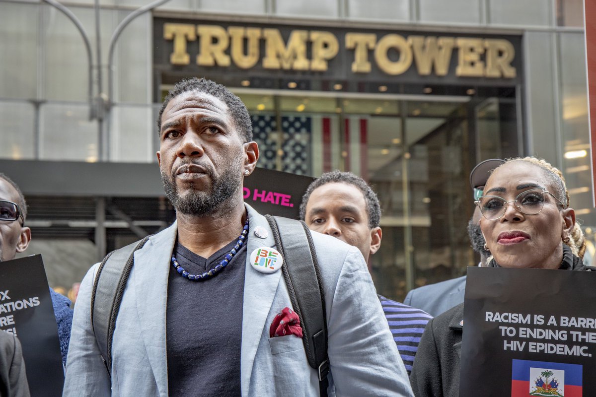 nycpa's tweet photo. Today we stood outside of Trump Tower in solidarity with the Haitian community to fight back against hateful lies and xenophobic policy proposals being pushed.

Immigrants ARE New York City, and our nation. We won’t allow communities to be demonized or discriminated against. https://t.co/wgjuKtZ47S