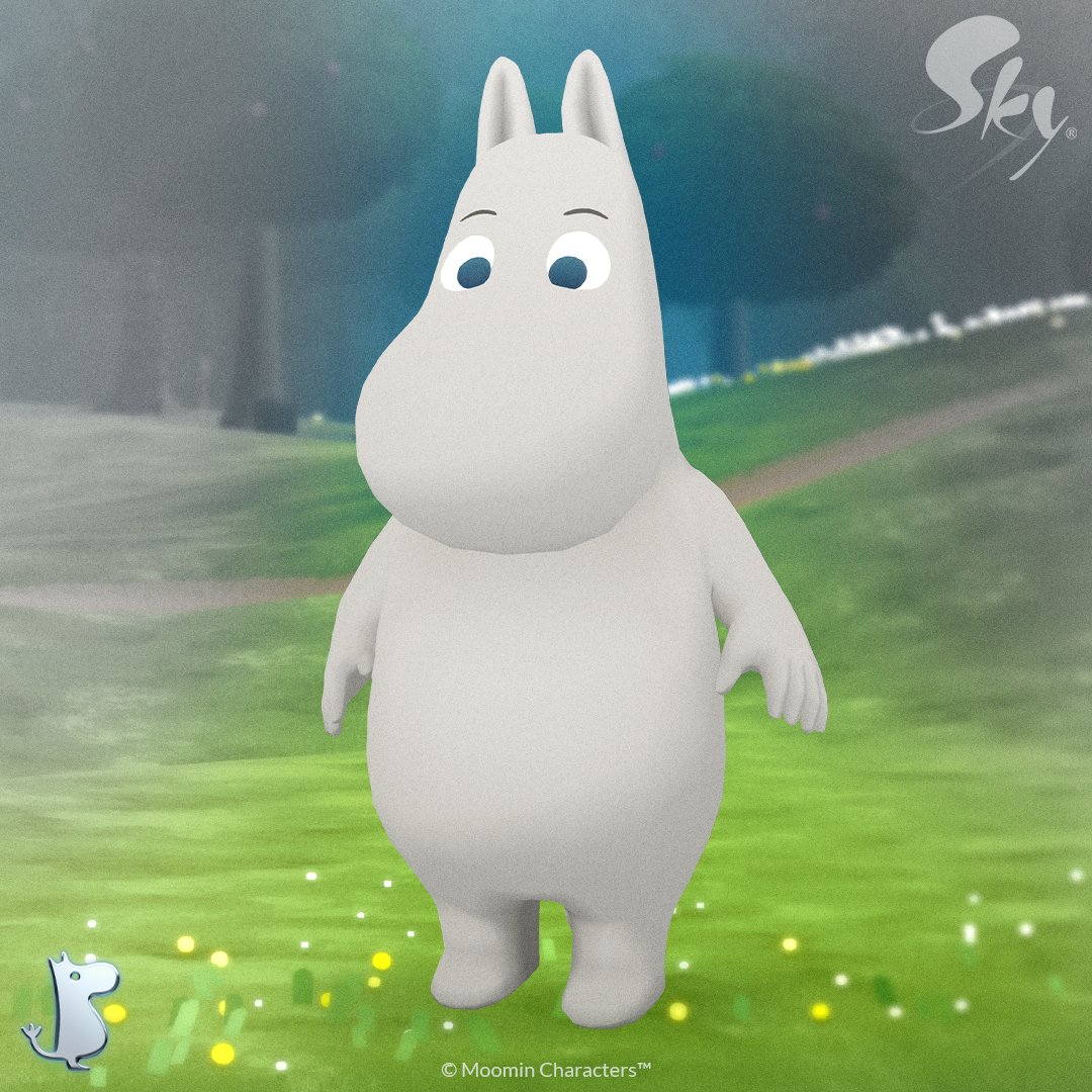 thatskygame's tweet photo. First, we’re introduced to Moomintroll: 

🐾 The youngest Moomin, he loves to go on adventures 

💫 Hopes to befriend everyone—even the misunderstood 

🦁 Sensitive but brave, he steps up when courage is called for 

🌱 Cherishes spring, when his best friend Snufkin returns https://t.co/Y2sJgsvDG3