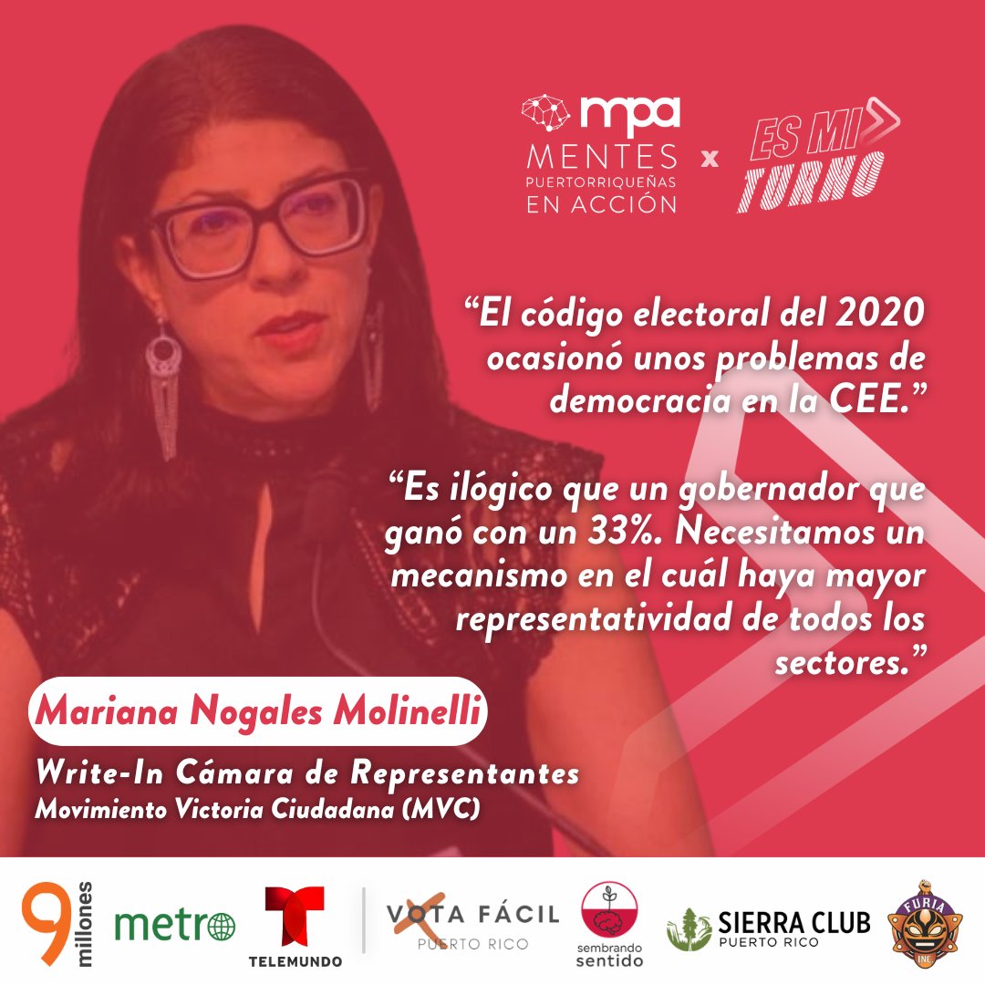 La desconfianza en la institución es evidente. La juventud quiere saber como les próximos candidates van a asegurar procesos electorales justos y accesibles para todes. 

🖥️ Sintoniza el conversatorio a través de nuestra página en Facebook.

<a href="/MarianaRep/">Rep. Mariana Nogales Molinelli</a>