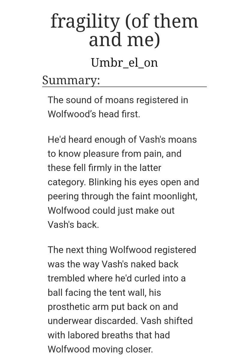 I'm very excited to share my <a href="/VWAnthology/">Love Thy Sinner - A Vashwood Anthology</a> piece! Please mind the tags, and enjoy if you choose to read! (🔗 in replies)

There's also still time to support the project, so please check it out and show some love to the other amazing creators in the lineup! ✨️