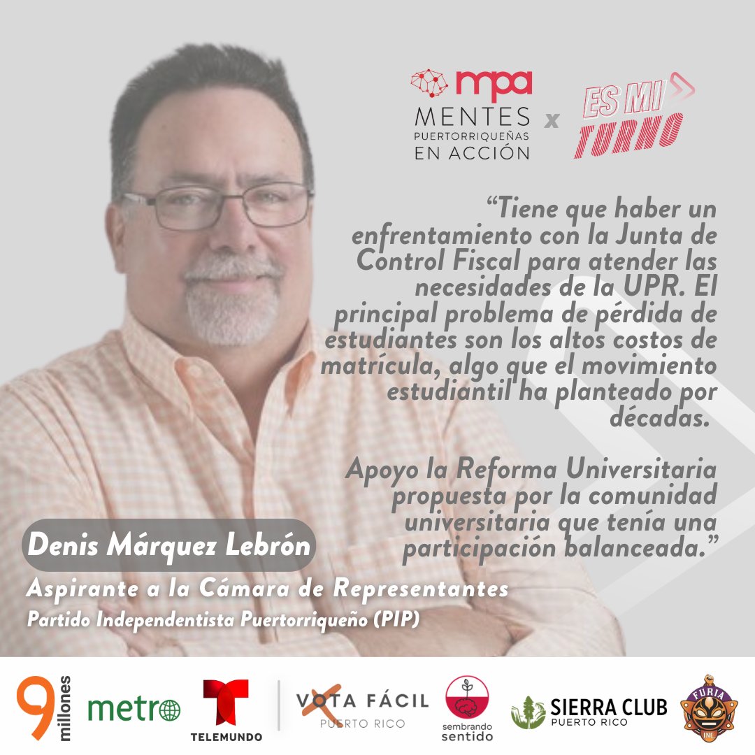 #EsMiTurno | Los recortes que se le han realizado al Sistema UPR en los últimos años ha llevado al sistema a su peor momento desde una baja en la matrícula, deficiencia en infraestructura y recortes en los servicios para les estudiantes.

<a href="/denismarquezpip/">Denis Márquez Lebrón</a>