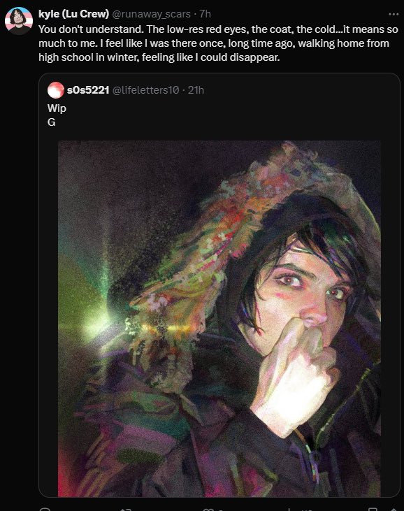 Literally started crying when I saw this comment… PLEASE never stop leaving comments on art you like because comments like these literally mean the world to us artists