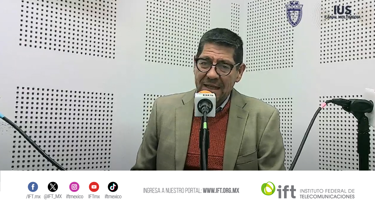 IFT_MX's tweet photo. El Titular de la Unidad de Espectro Radioeléctrico en el @IFT_MX, @AlexNavarreteMx participa en el Programa de radio del seminario de Estudios Jurídicos económicos de la @DerechoUNAMmx , es conducido por el Dr. Héctor Benito Morales Mendoza , la Lic. Brenda Galicia y la Mtra. Juana Feria Pascual, con el tema “Importancia económica de las licitaciones en materia de telecomunicaciones”.
Sigue la transmisión: https://t.co/gH84oy3wYR