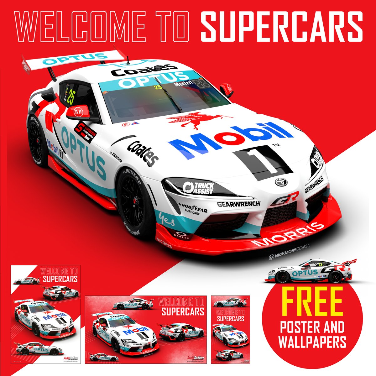 Auto_Action's tweet photo. 🚗🔥 Celebrate #Toyota joining #Supercars with style! #AutoAction are giving away an exclusive FREE hi resolution poster and computer or mobile wallpaper to mark this historic moment. 
Download your FREE poster or wallpaper here https://t.co/XyWg935oAp
#toyotasupercars https://t.co/DsQp8Xa9cz