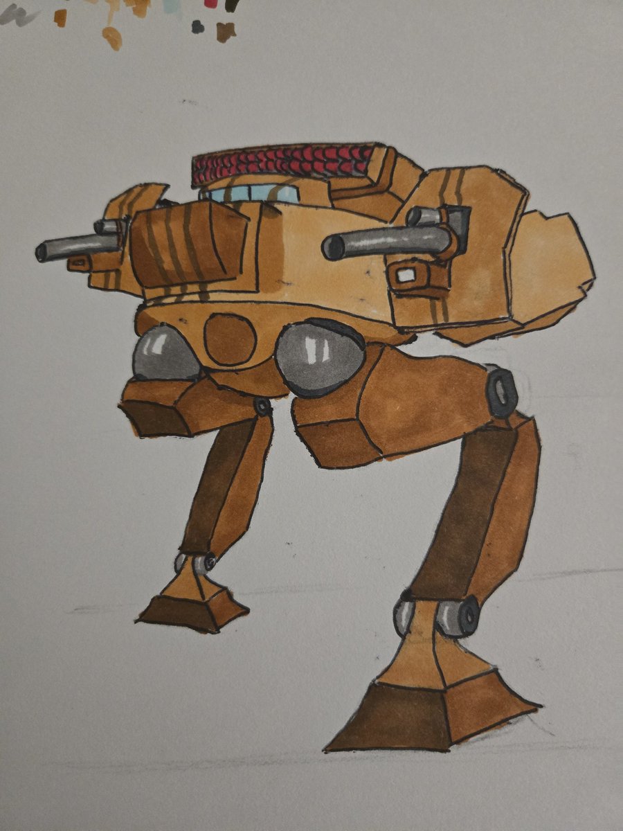 First mech drawing >:) 🤖