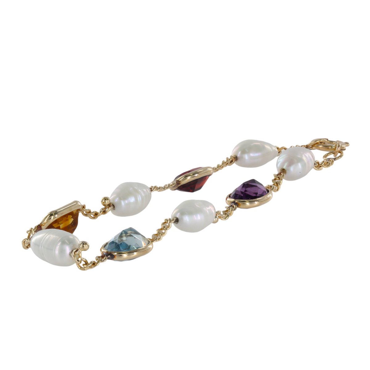 777Jewelry's tweet photo. ✨ 14K Yellow Gold Baroque Pearls &amp; Gemstone Bracelet (Citrine, Amethyst, Blue Topaz, Garnet) ✨ Now $215.99 (40% OFF) + Free Shipping! 💎 #777jewelry https://t.co/VEMhMvftEL