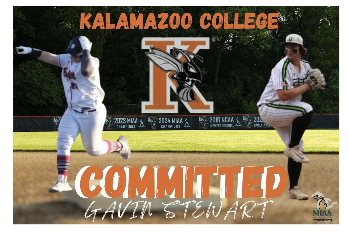 I’m extremely proud and excited to announce my commitment to Kalamazoo College! I want to thank everyone who allowed me to get to where  I am today. I also want to thank Coach Ott and the entire Kalamazoo coaching staff for this opportunity!🐝<a href="/kzoobaseball/">Kalamazoo College Baseball</a> <a href="/GTSBBSB/">GTS</a> <a href="/LGBadgerBSBL/">Badger Baseball - Badger High School - Lake Geneva</a>