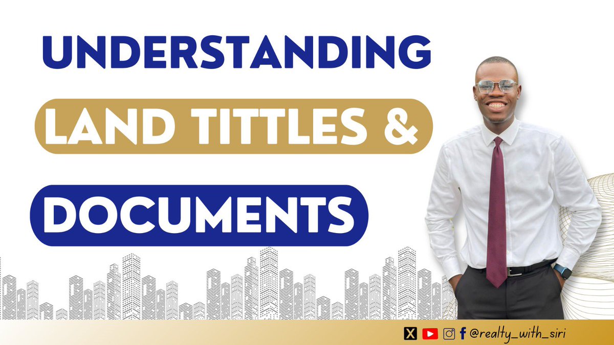 Siri_ofLagos's tweet photo. Don't buy land without knowing this! Learn about land titles &amp; Documents in this video.

Watch the full video here!

https://t.co/orJwSg4l2V https://t.co/Vu1x6WkHvO