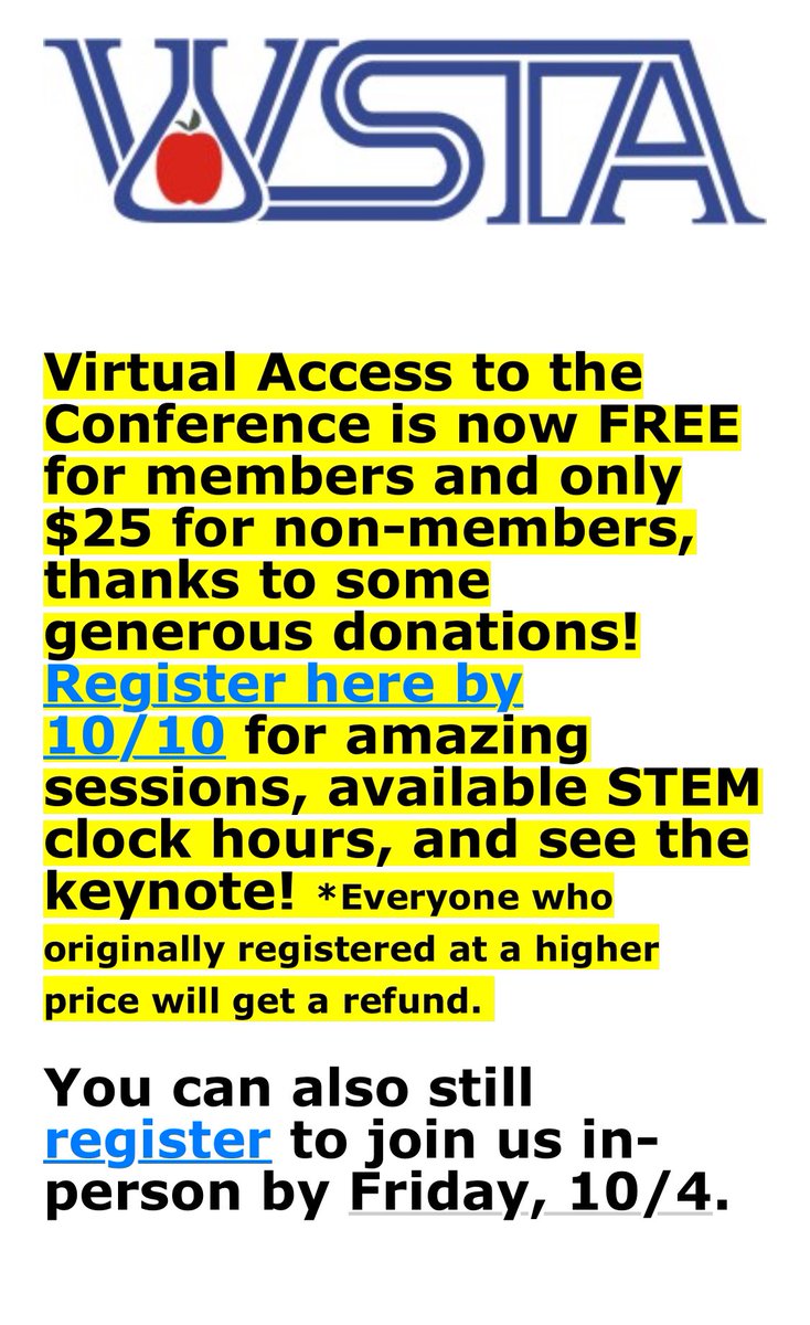 Washington Science Teachers Association (@wstasci) on Twitter photo 
