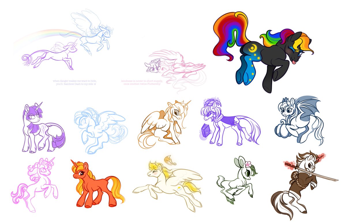 GOSH I drew a lot of little horses lately!! 💕

#mlp #mlptwt