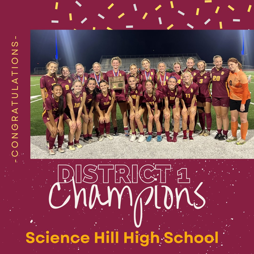 Science Hill Girls Soccer (@shtoppersgsoc) on Twitter photo Your Lady Hilltoppers are District 1 CHAMPIONS with a 6-1 won over Dobyns-Bennett!! Your Lady Hilltoppers are District 1 CHAMPIONS with a 6-1 won over Dobyns-Bennett!!